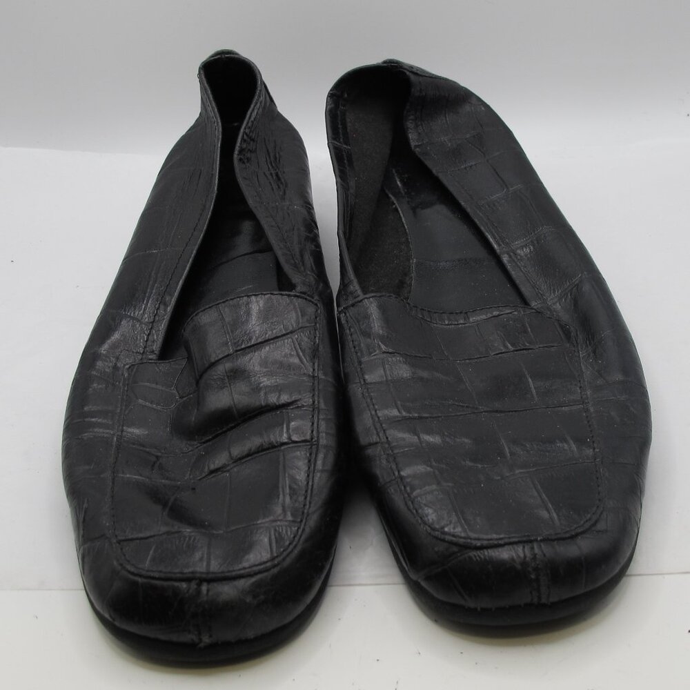 Aerosoles black crocodile-pattern loafer in 8.5AA